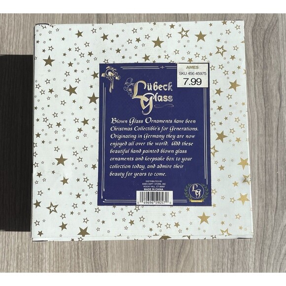 Vintage Lubeck Blown Glass Ornaments Patriotic Red White Blue Stars - Picture 3 of 7